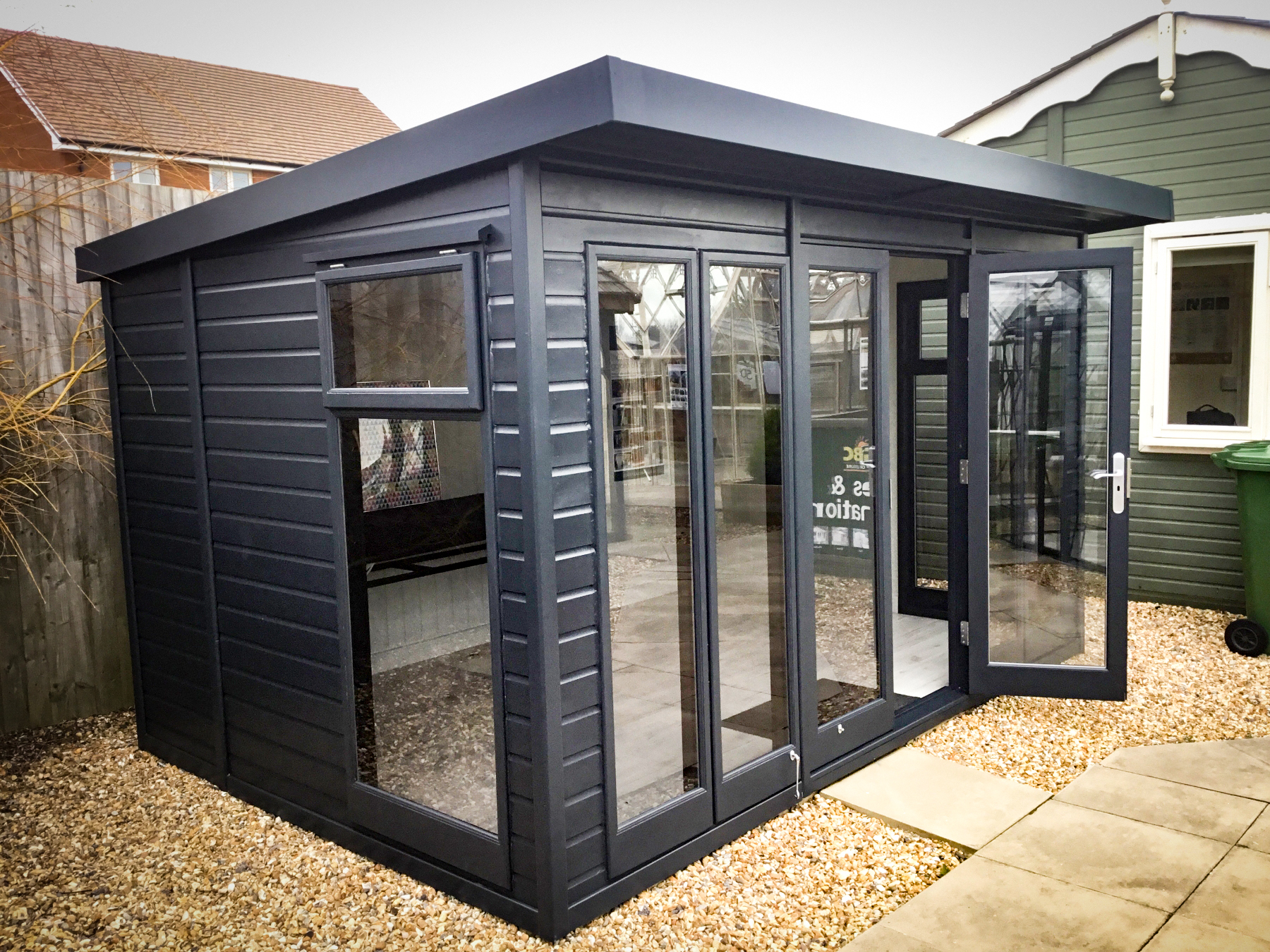 Malvern Studio Pent 16ft x 8ft Garden Room | The Greenhouse People